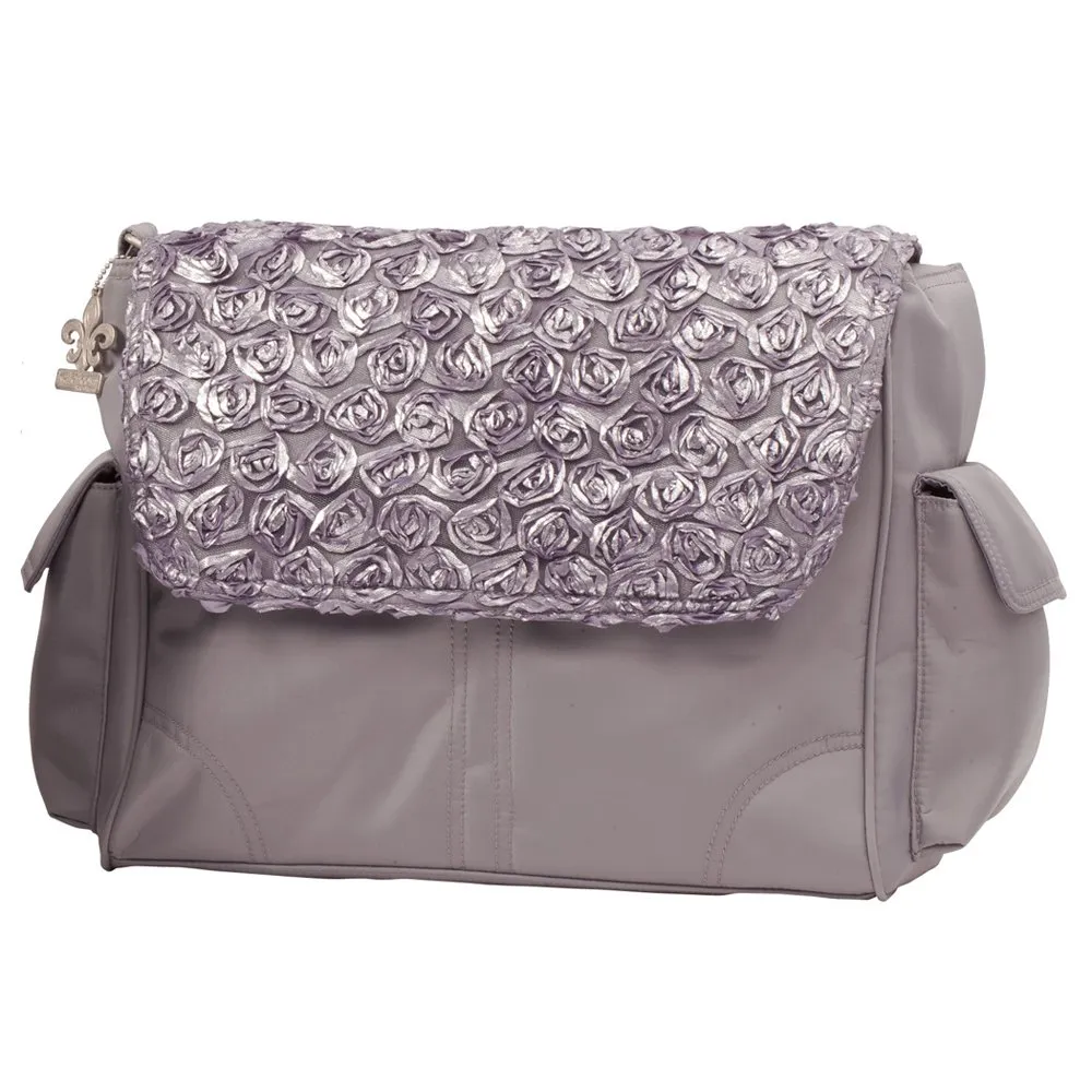 Kalencom Diaper Bag, Melissa Rosebuds Silver
