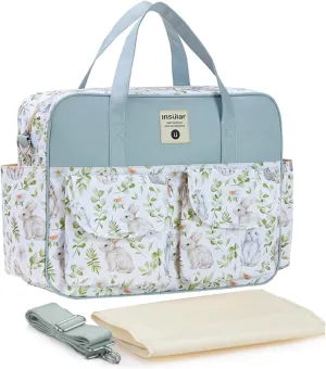 Kamay's Mummy Shoulder Bag Diaper Bag Chic Nappy Changing Bag Tote/Messenger Style Large with Changing Mat, Adjustable Straps