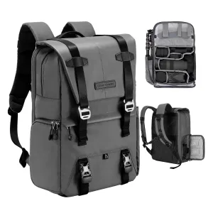 K&F Concept Camera Backpack, Camera Bags for Photographers Large Capacity Camera Case with Raincover,15-15.6 Inch Laptop Compartment Compatible for Canon/Nikon/Sony/DJI Mavic Drone