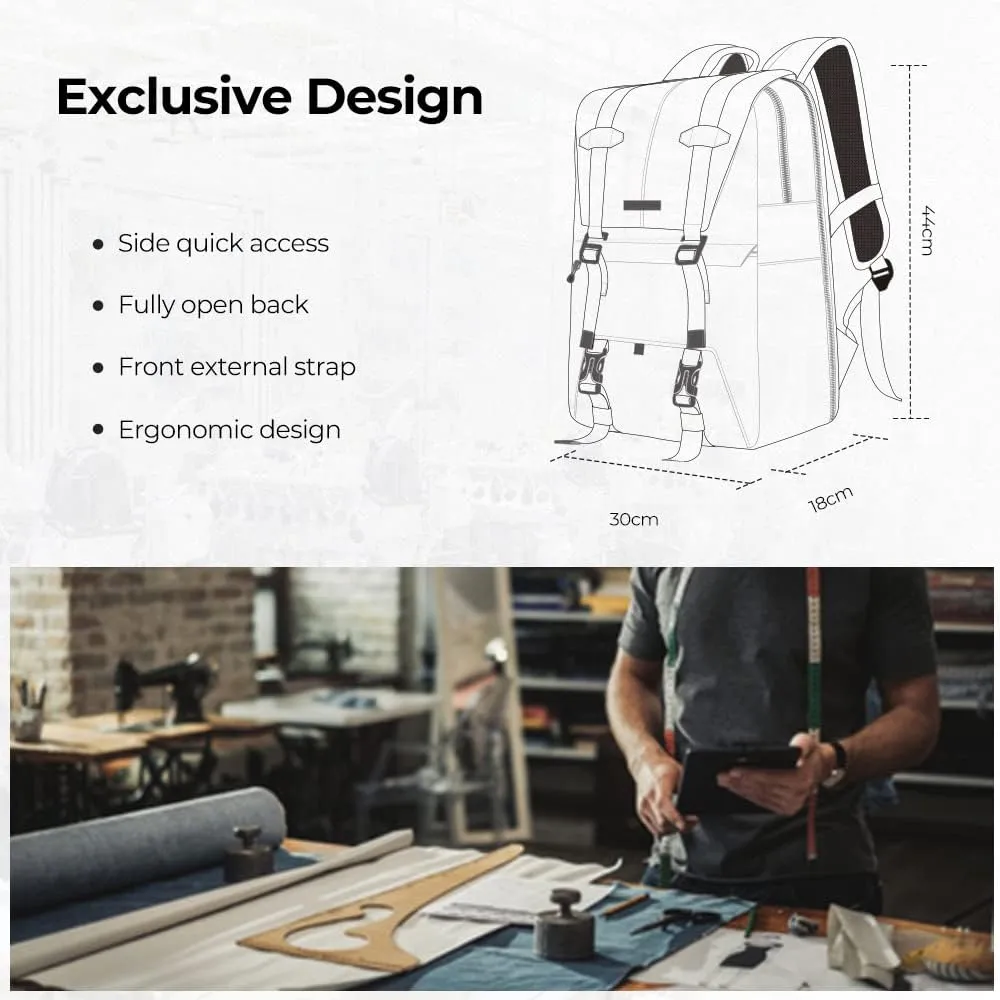 K&F Concept Camera Backpack, Camera Bags for Photographers Large Capacity Camera Case with Raincover,15-15.6 Inch Laptop Compartment Compatible for Canon/Nikon/Sony/DJI Mavic Drone