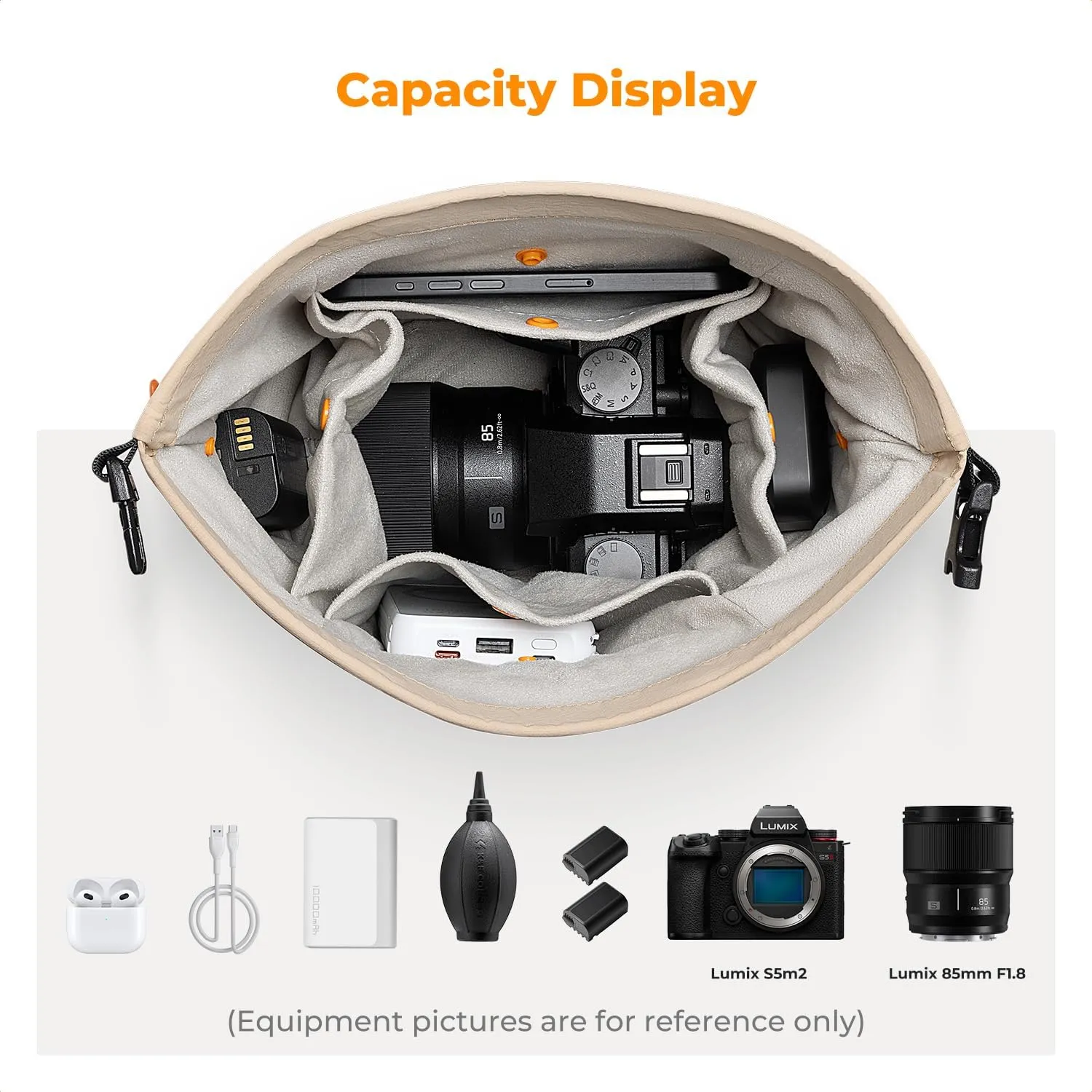 K&F Concept Camera Sling Bag Small Compact Case, Cute Soft Camera Pouch Handbag for Urban Street Photography
