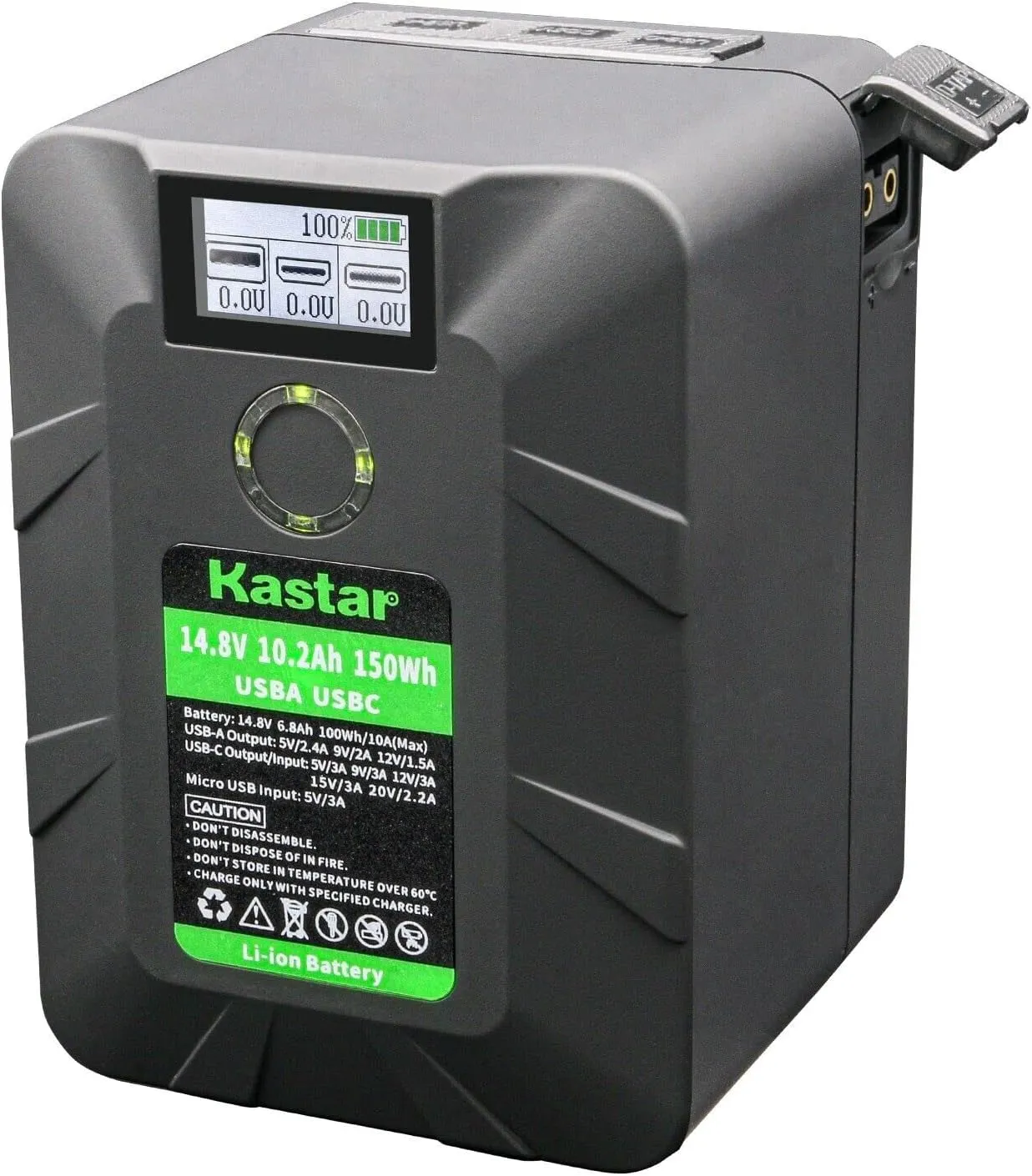 Kastar 1-Pack BP-Y150W V Mount Battery and D-Tap Charger Compatible with Sony DSR-300 DSR-300A DSR-300AP DSR-300F DSR-300K DSR-300L DSR-300P DSR-300PF DSR-300PK DSR-300PL