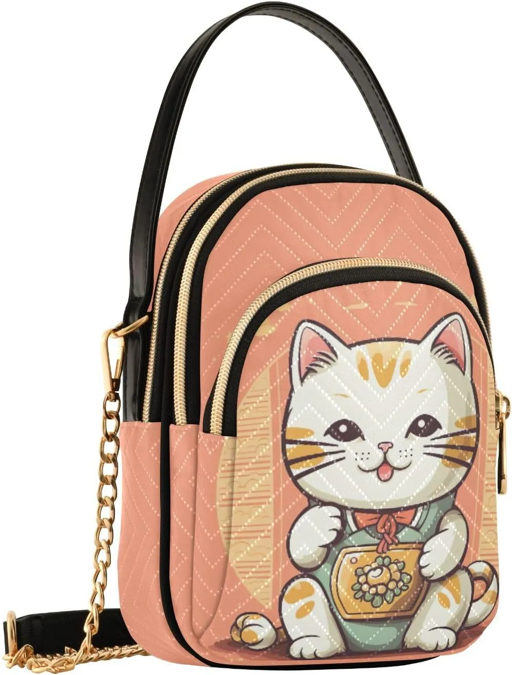 Kawaii Lucky Cat Small Crossbody Bags for Women Cell Phone Shoulder Purse Handbags Wallet 21217211