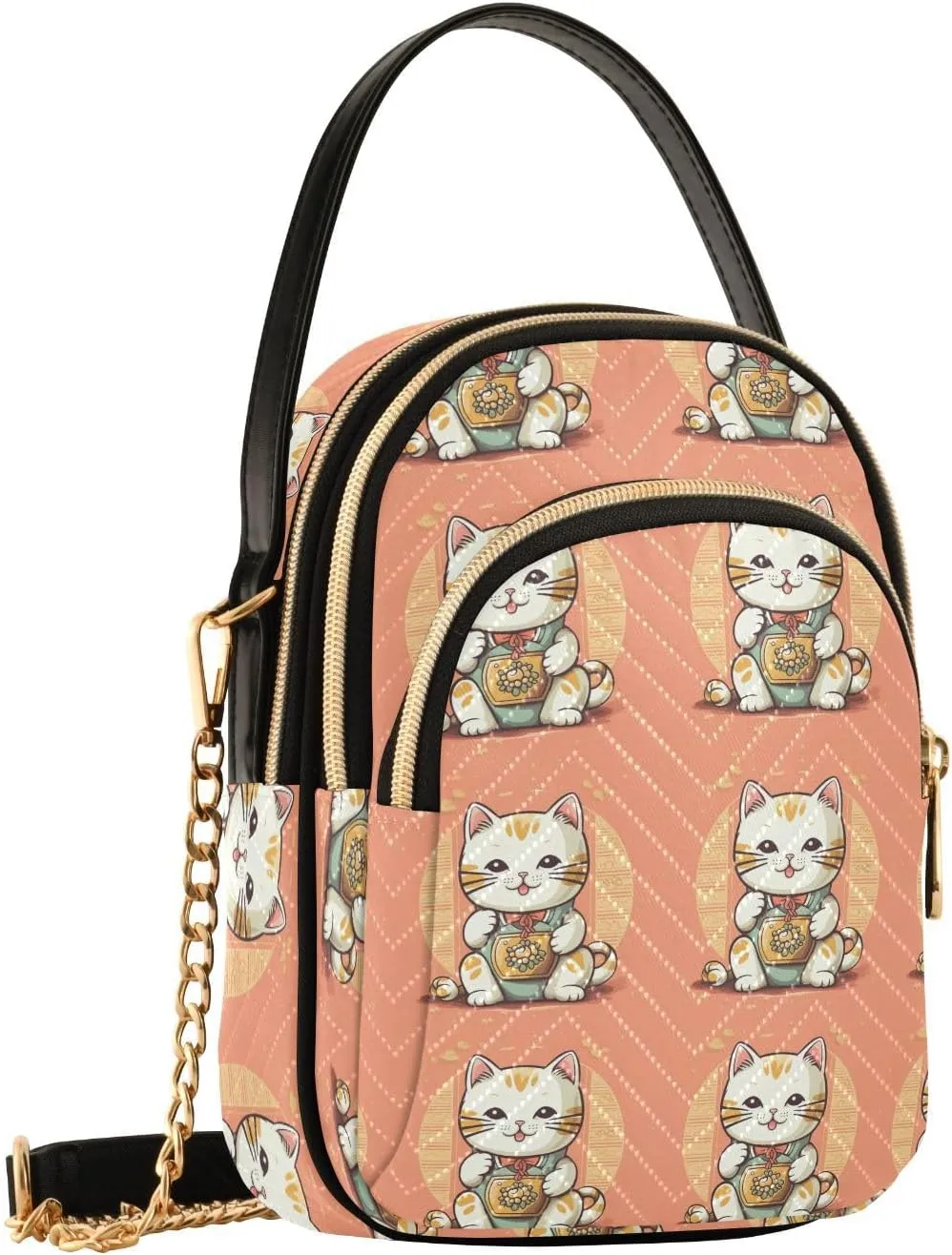 Kawaii Lucky Cat Small Crossbody Bags for Women Cell Phone Shoulder Purse Handbags Wallet 21217462