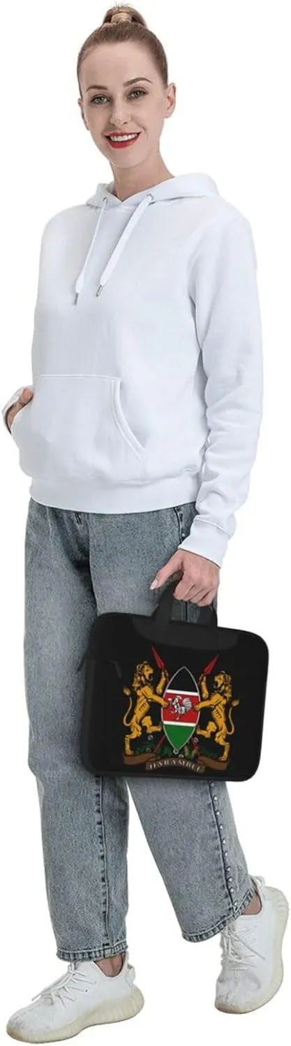 Kenya Coat Of Arms 3d Pattern Laptop Bag Shoulder Bag Computer Notebook Briefcase Messenger Bag