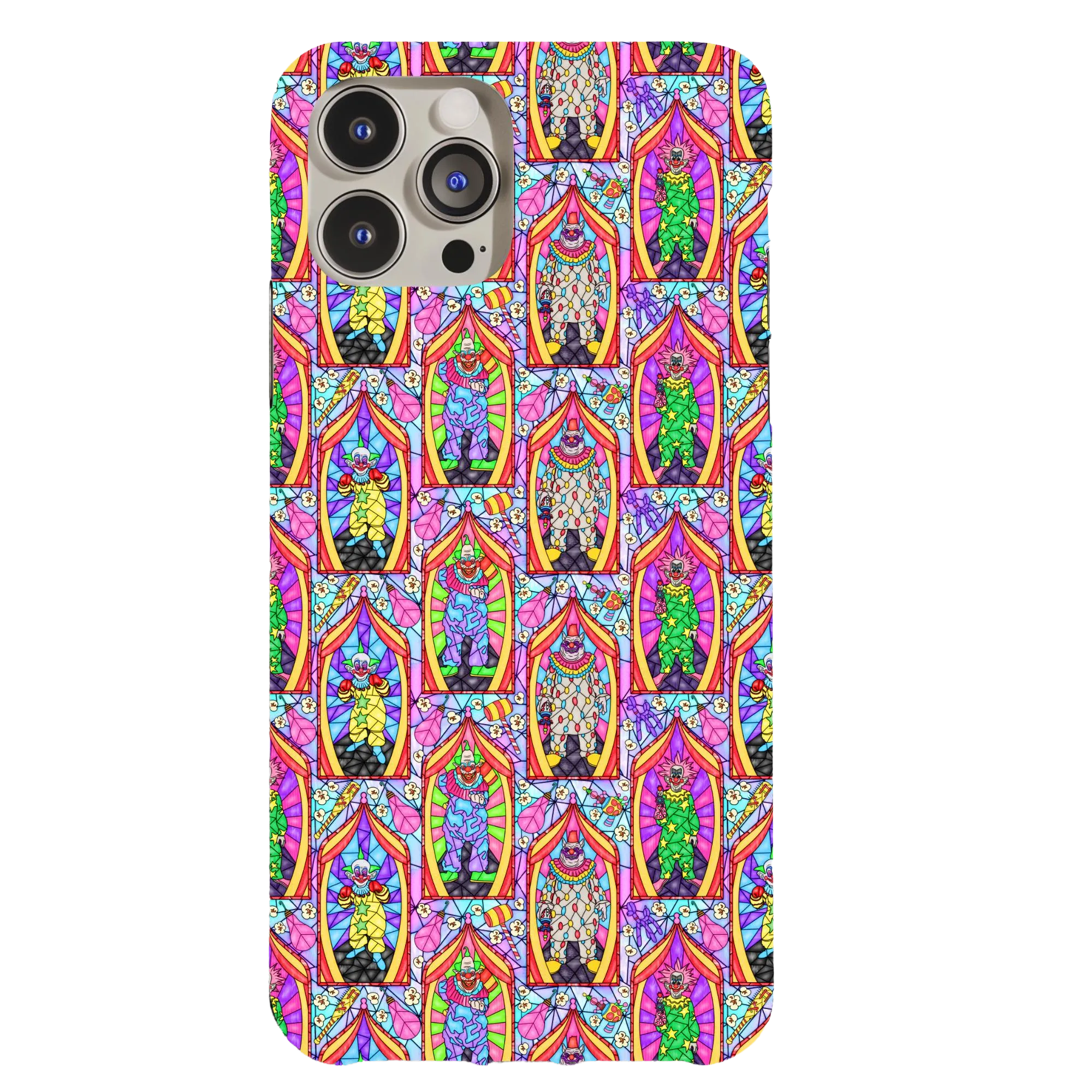 Killer Klowns From Outer Space Stained Glass Phone Case