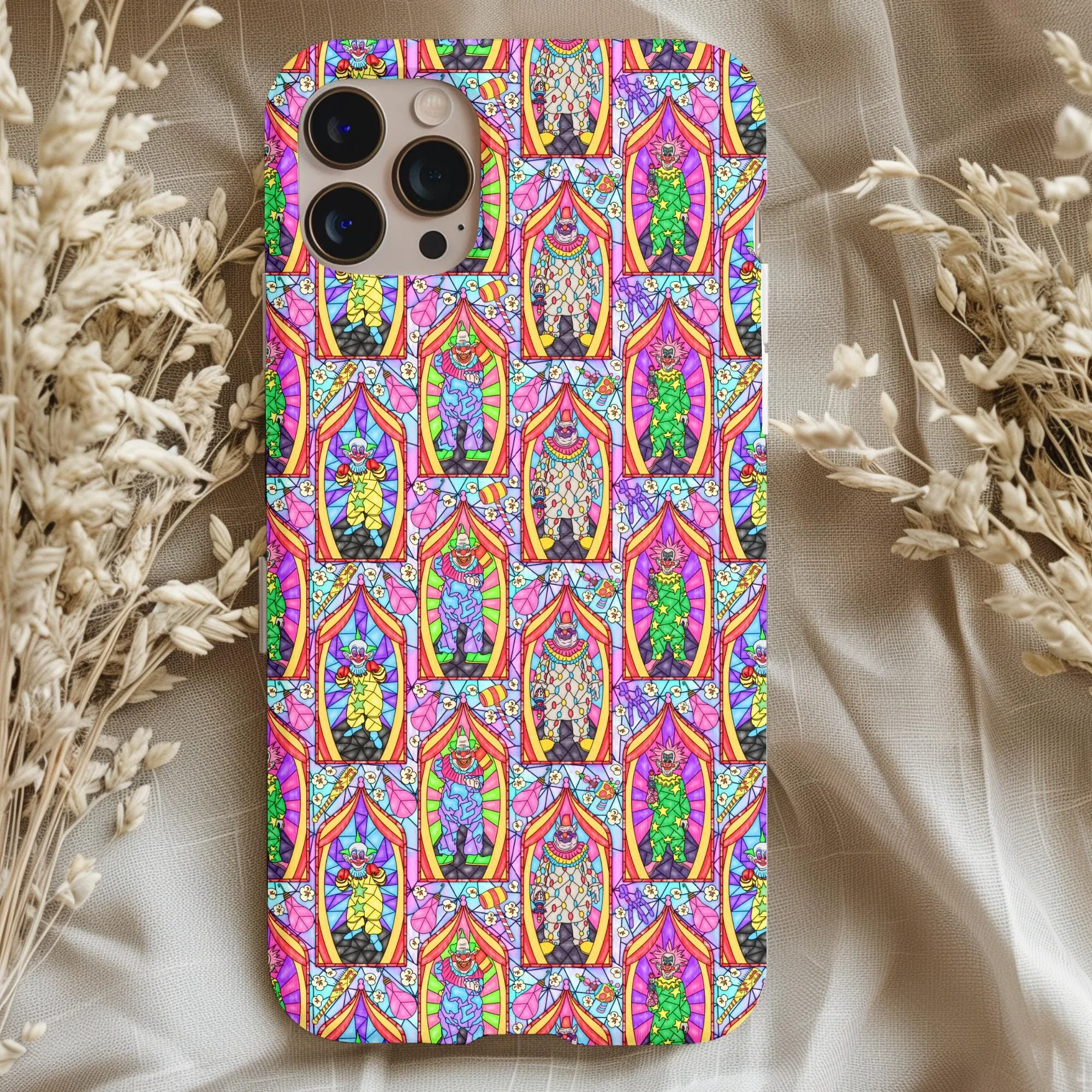 Killer Klowns From Outer Space Stained Glass Phone Case