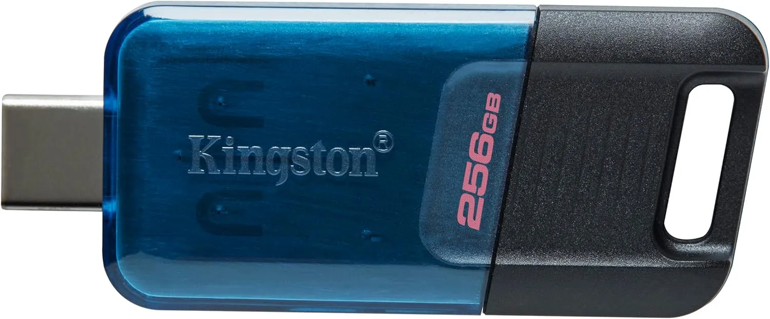 Kingston DataTraveler 80 M 256GB USB-C Flash Drive | USB 3.2 Gen 1 | Up to 200MB/s | DT80M/256GB