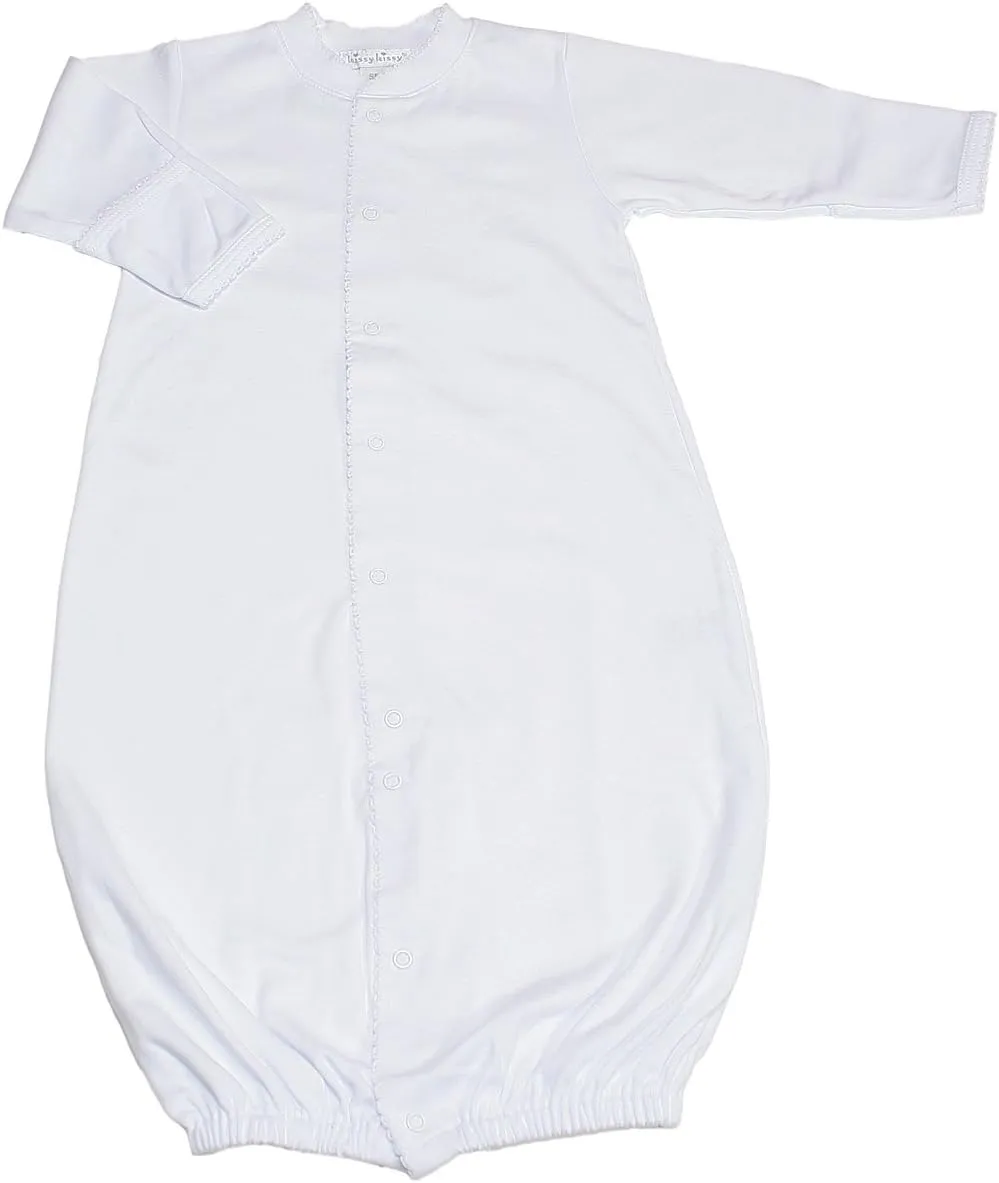 Kissy Kissy Unisex-Baby Basics White Convertible Gown
