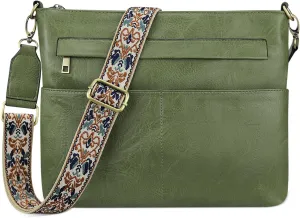 KITATU Vegan Leather Crossbody Purse Bags for Women Designer Zipper Shoulder Handbag with 2 Adjustable Shoulder Straps