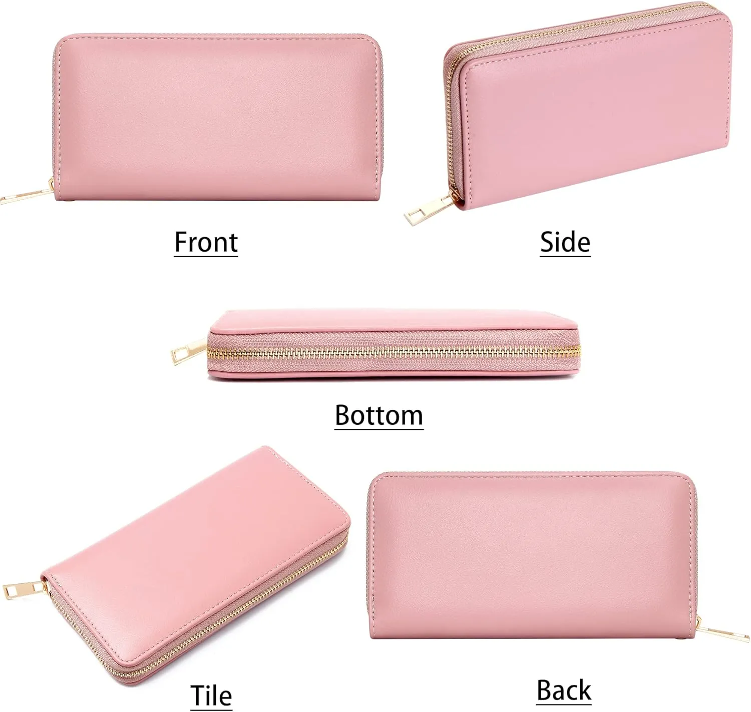 KUKOO Women’s Printed Zip Around Wallet Phone Clutch Purse Card Holder Organizer