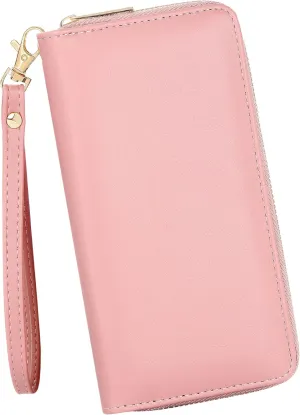 KUKOO Women’s Printed Zip Around Wallet Phone Clutch Purse Card Holder Organizer