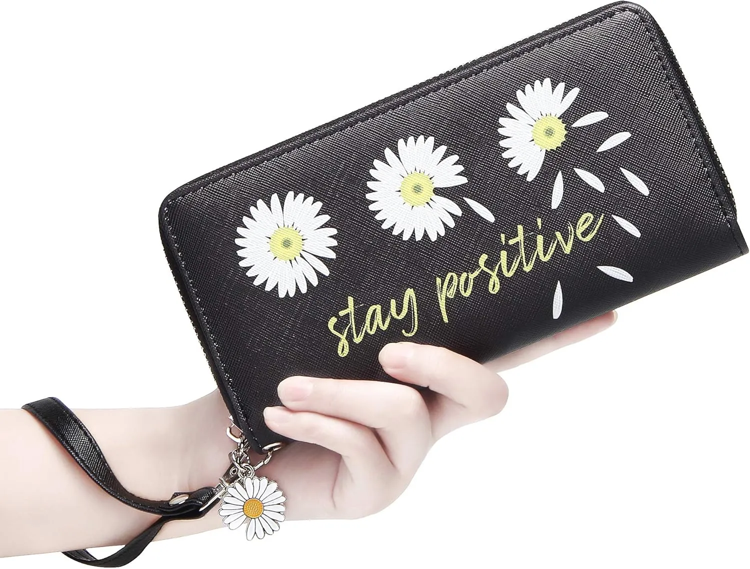 KUKOO Women’s Printed Zip Around Wallet Phone Clutch Purse Card Holder Organizer