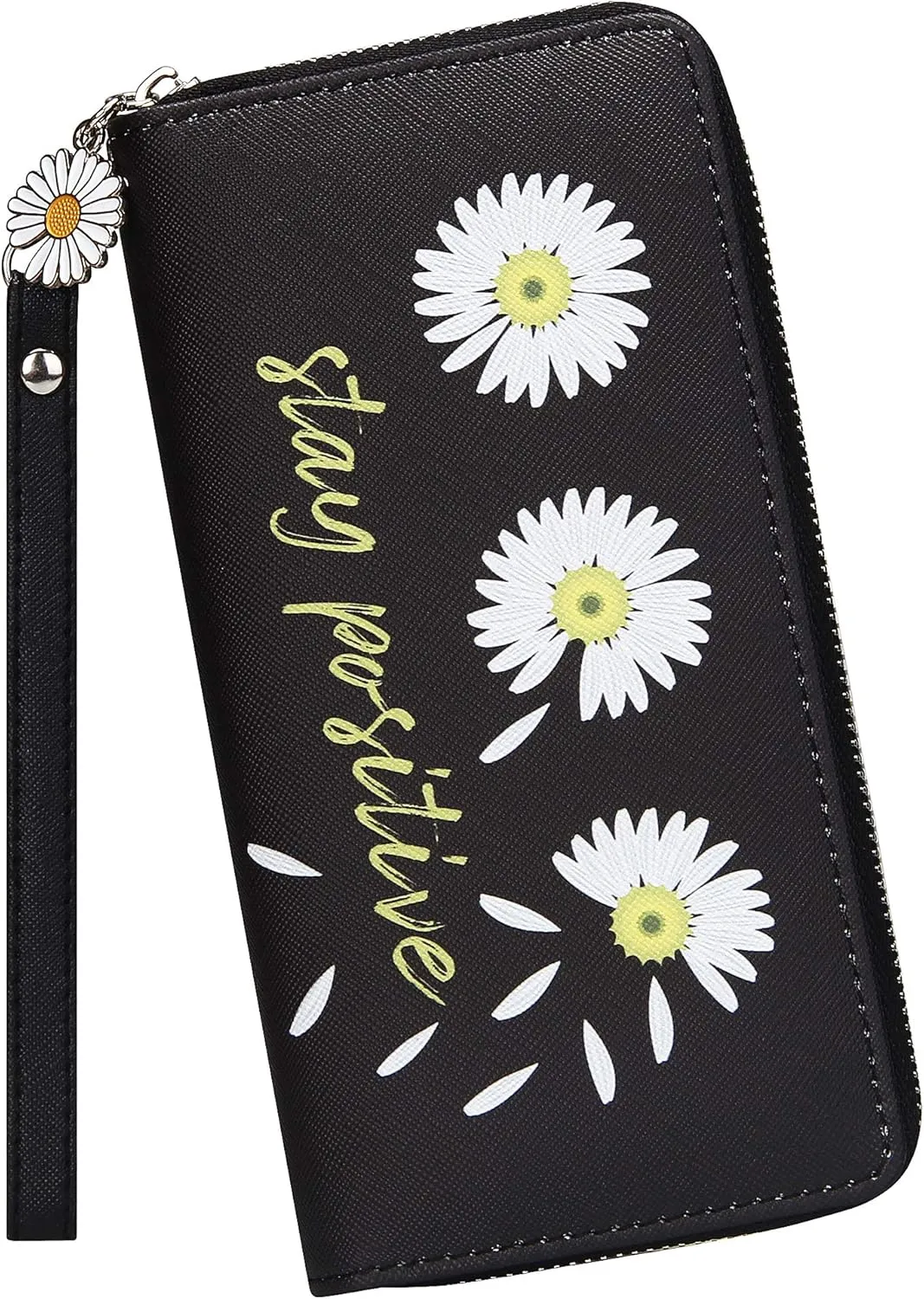 KUKOO Women’s Printed Zip Around Wallet Phone Clutch Purse Card Holder Organizer