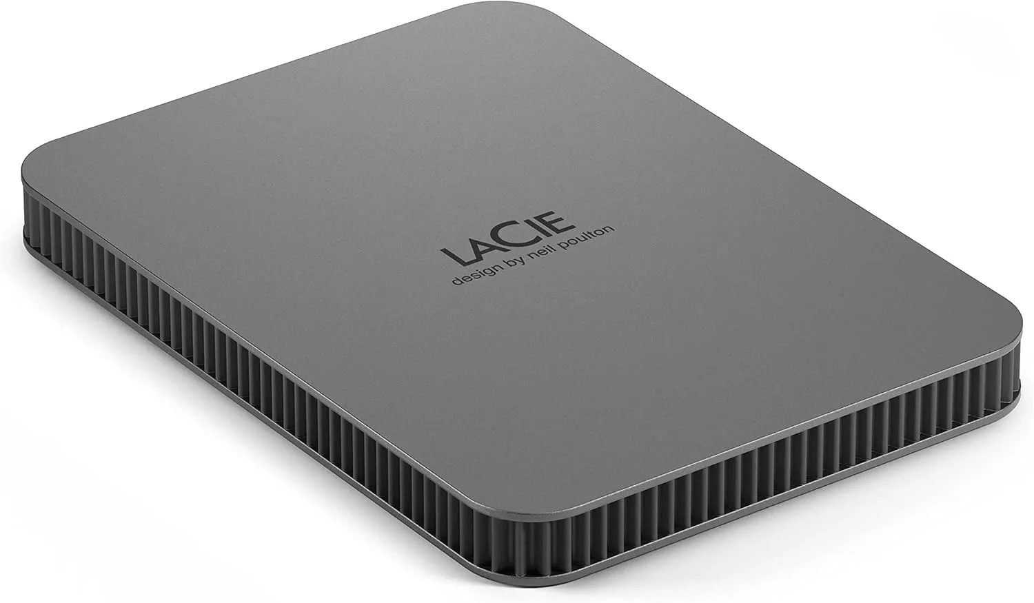 LaCie Mobile Drive 4TB External Hard Drive Portable HDD - Moon Silver, USB-C 3.2, for PC and Mac, Post-Consumer Recycled, with Adobe All Apps Plan and Rescue Services (STLP4000400)