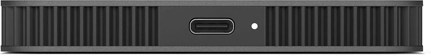LaCie Mobile Drive 4TB External Hard Drive Portable HDD - Moon Silver, USB-C 3.2, for PC and Mac, Post-Consumer Recycled, with Adobe All Apps Plan and Rescue Services (STLP4000400)