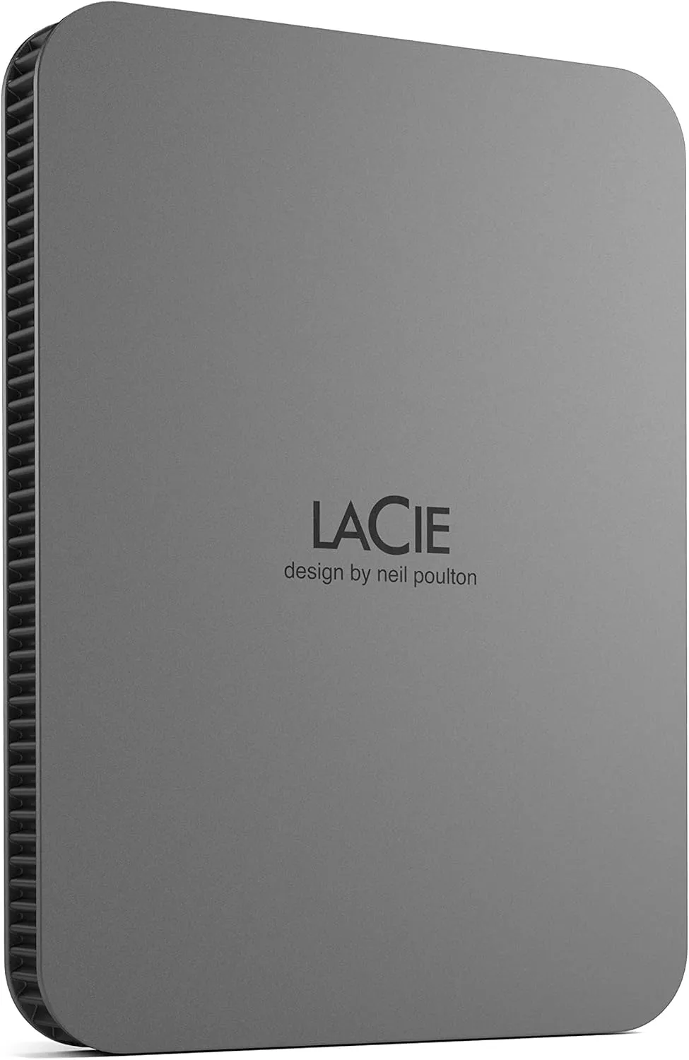 LaCie Mobile Drive 4TB External Hard Drive Portable HDD - Moon Silver, USB-C 3.2, for PC and Mac, Post-Consumer Recycled, with Adobe All Apps Plan and Rescue Services (STLP4000400)