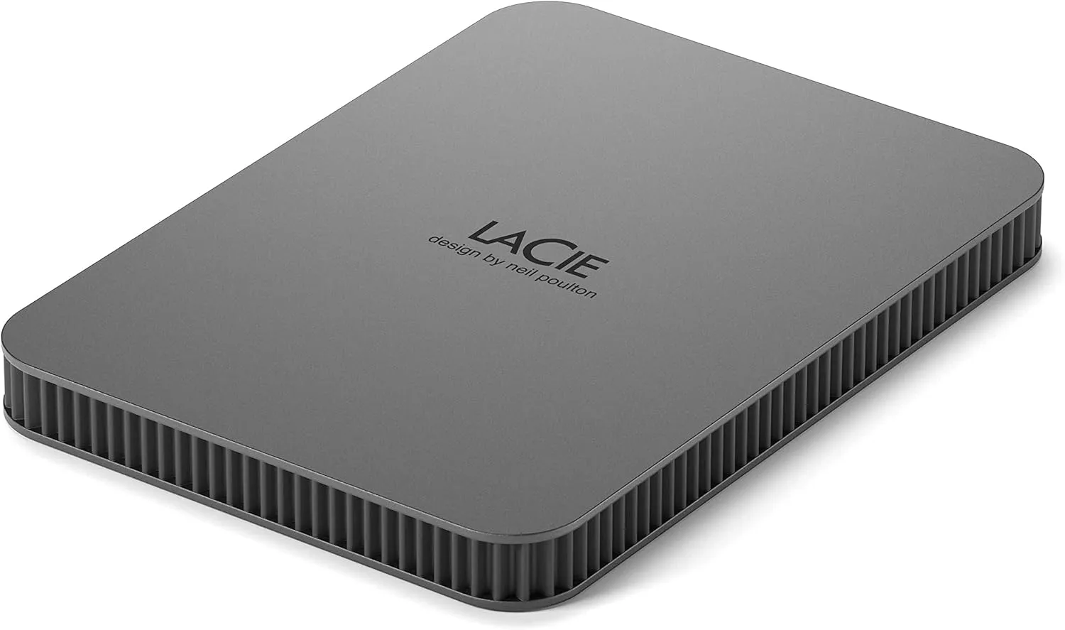 LaCie Mobile Drive 4TB External Hard Drive Portable HDD - Moon Silver, USB-C 3.2, for PC and Mac, Post-Consumer Recycled, with Adobe All Apps Plan and Rescue Services (STLP4000400)