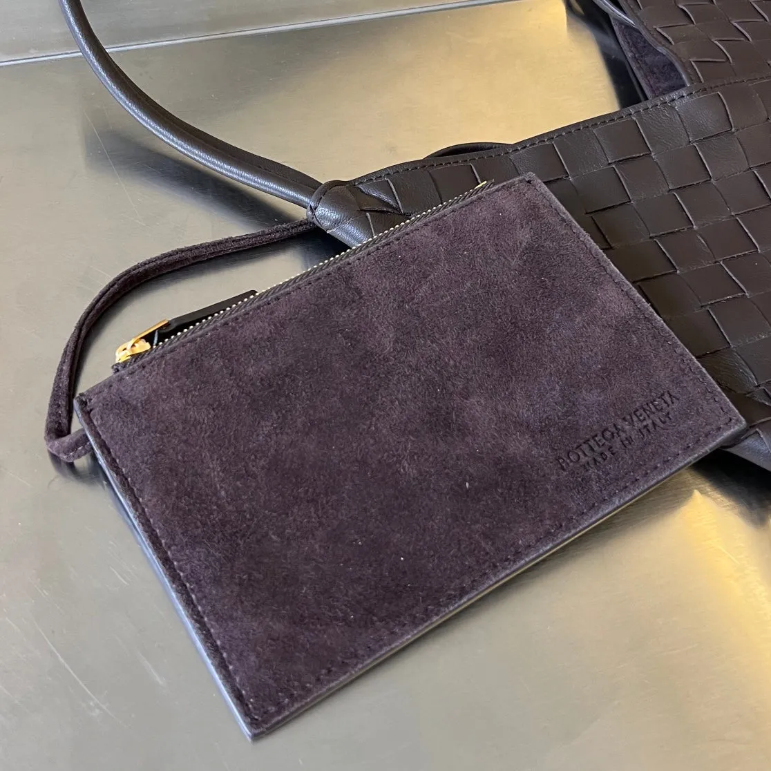 LAMBSKIN CHOCOLATE SOLSTICE Veneta Curated collection MINI Bottega Only today 30