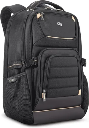 Laptop Backpack for Women & Men - Bookbag for Travel & Work, Lightweight Carry On Bag, Expandable Compartment, Padded Straps, Fits 17.3" Computer - Arc, Black