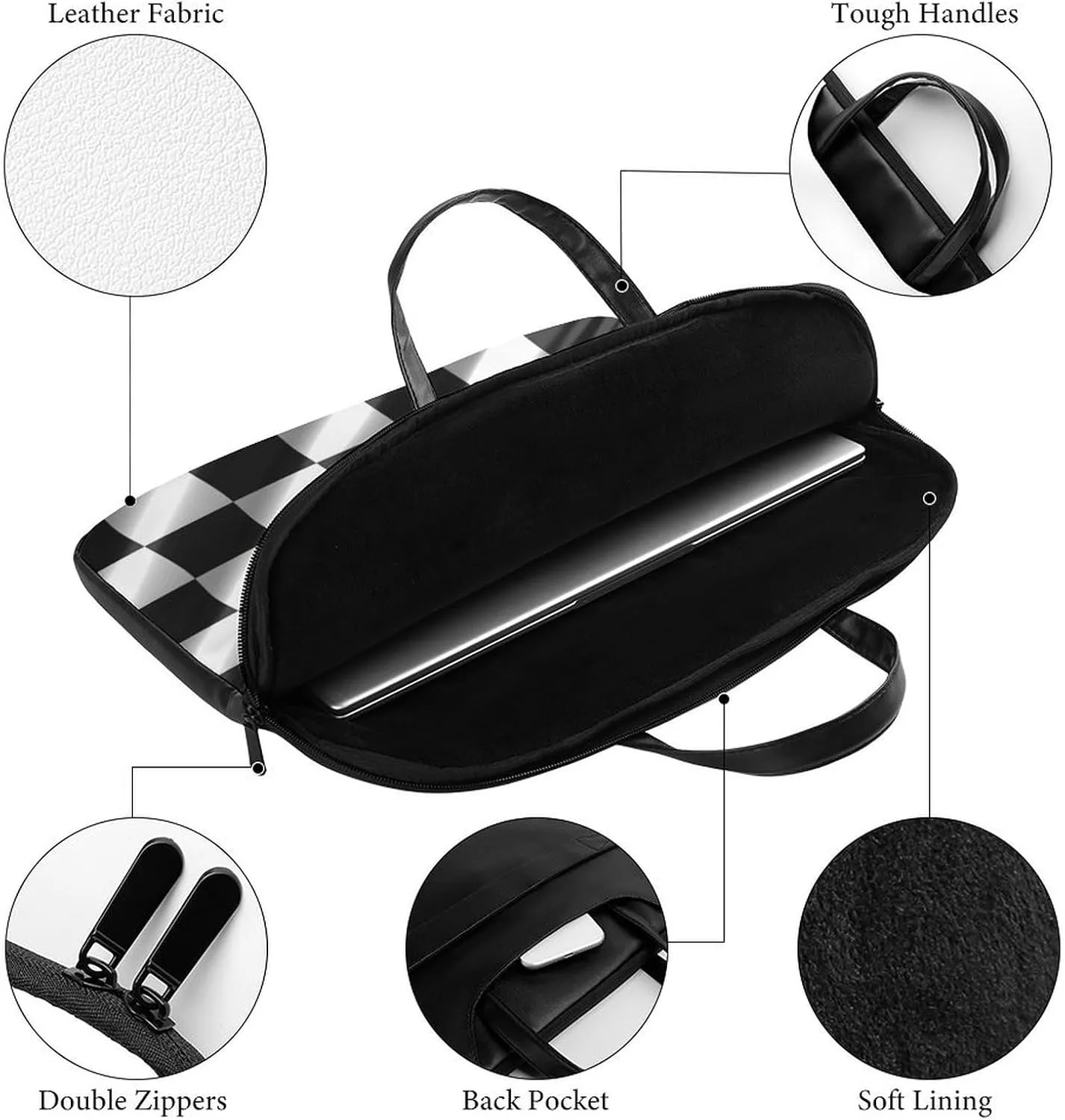 Laptop Shoulder Bag 16.5 Inch Laptop Bag Blue Volleyball Computer Bag Messenger Bag for Men Women