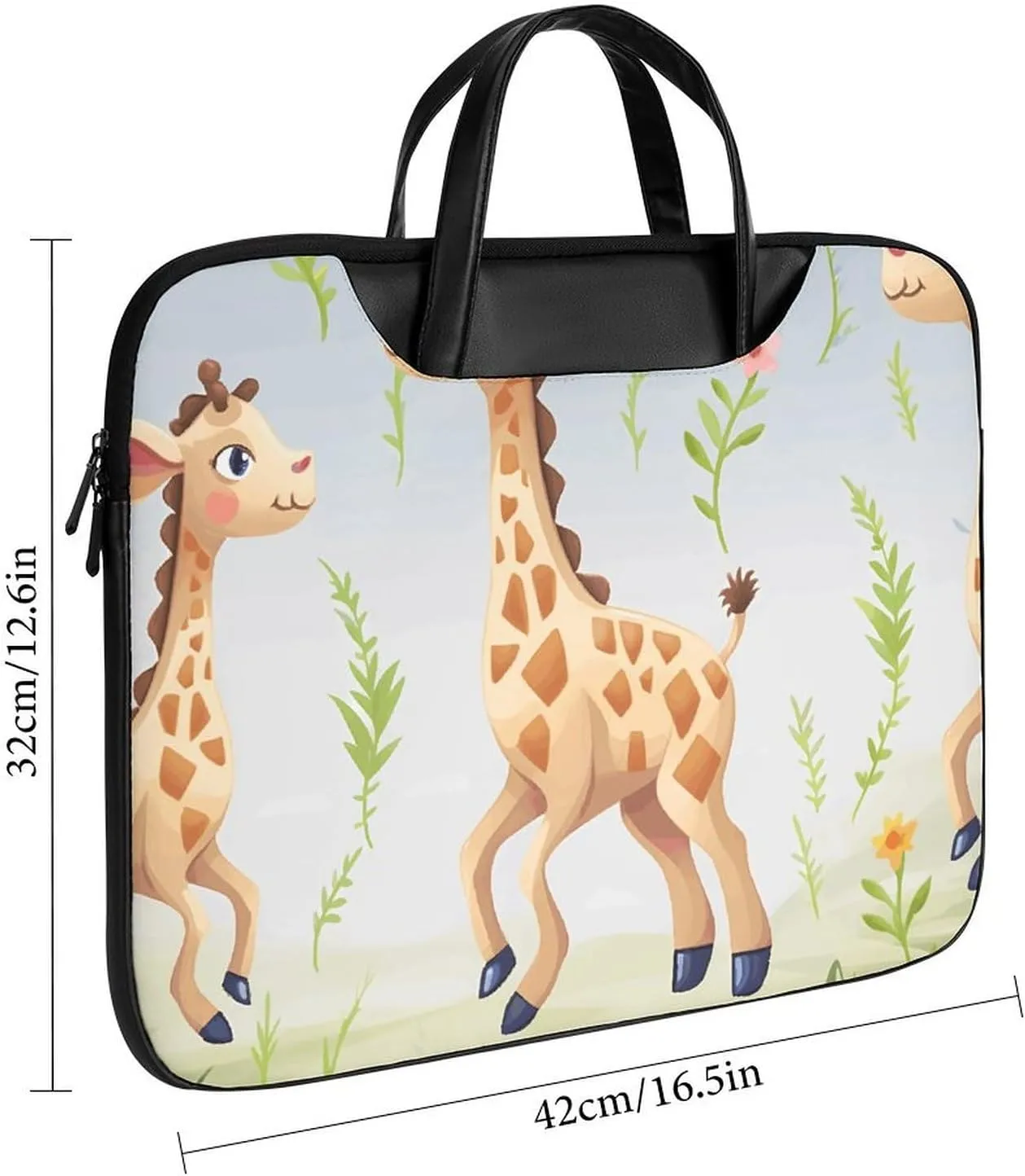 Laptop Shoulder Bag 16.5 Inch Laptop Bag Lovely Alpaca Computer Bag Messenger Bag for Men Women