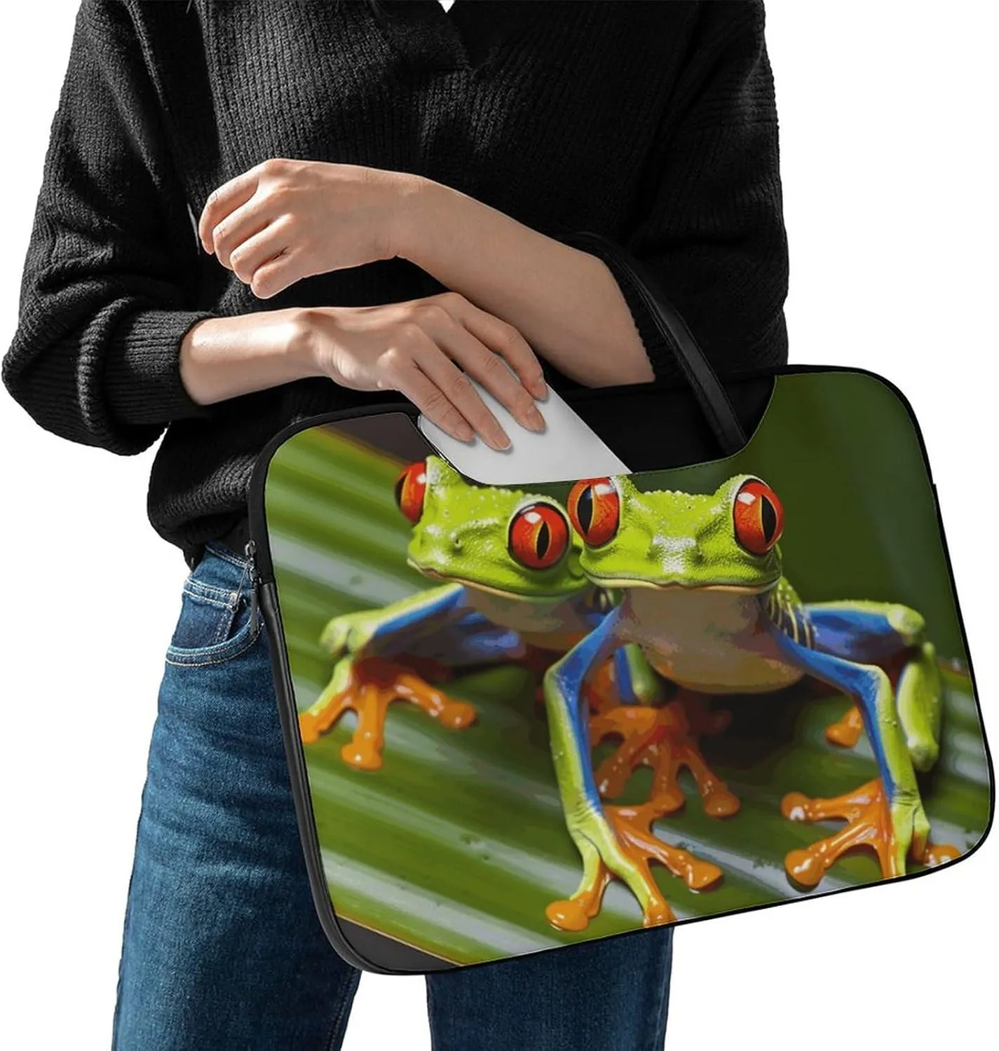 Laptop Shoulder Bag 16.5 Inch Laptop Bag North American Bald Eagle Computer Bag Messenger Bag for Men Women
