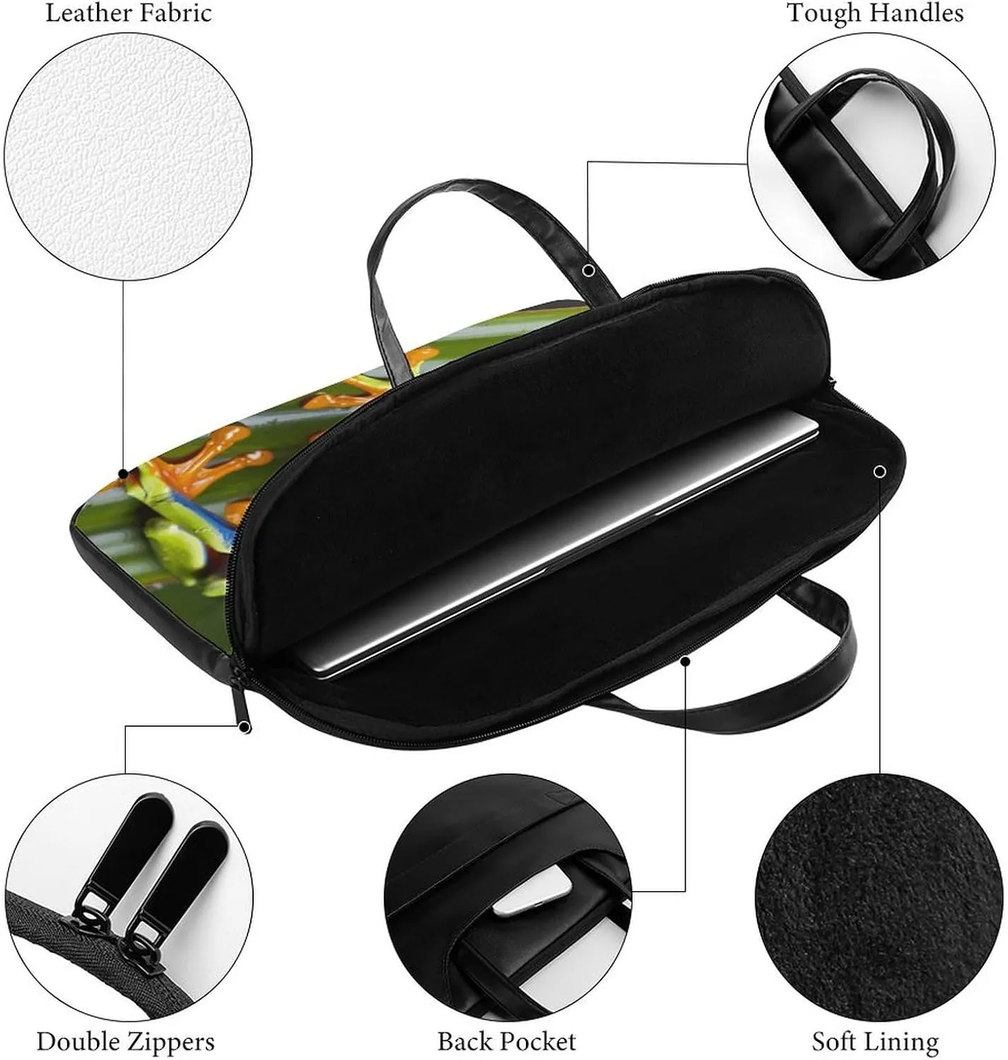 Laptop Shoulder Bag 16.5 Inch Laptop Bag North American Bald Eagle Computer Bag Messenger Bag for Men Women