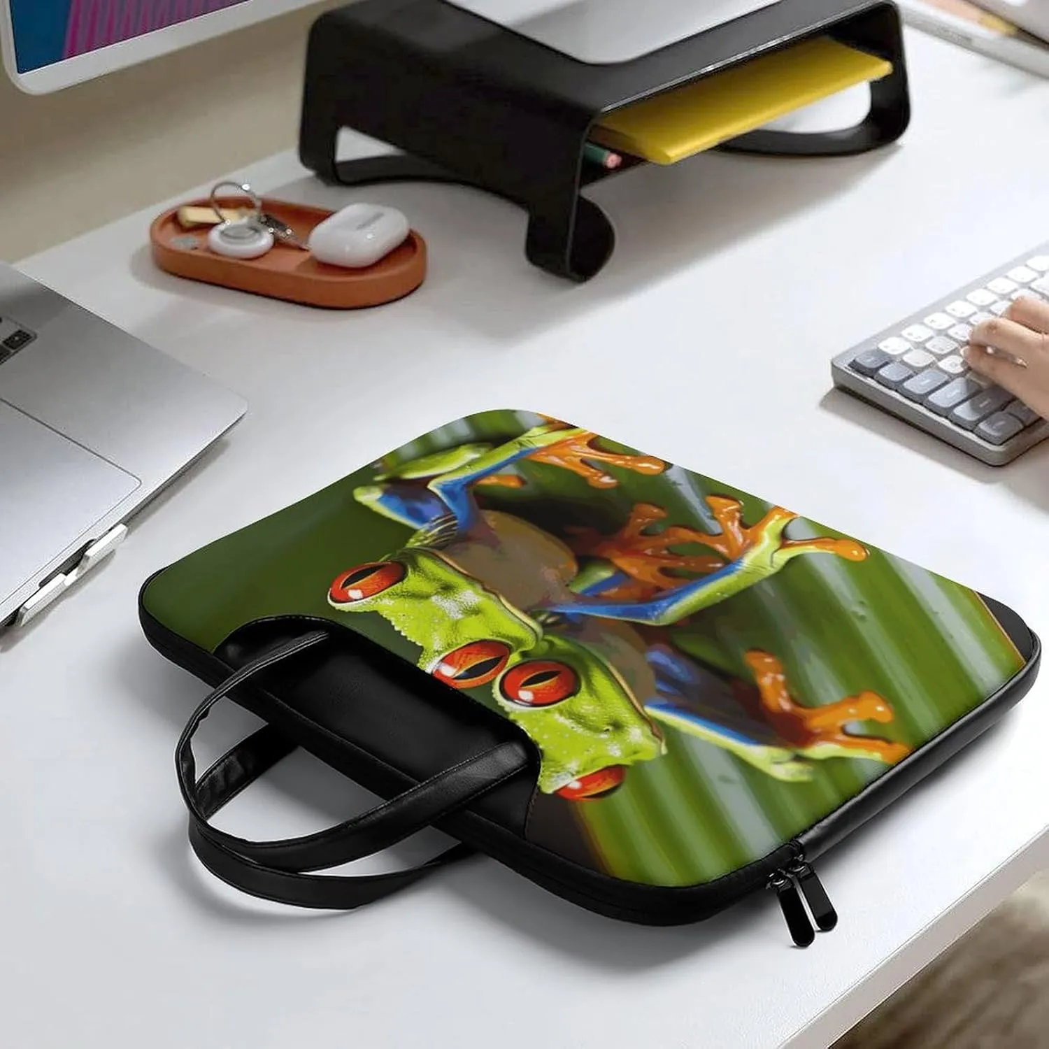 Laptop Shoulder Bag 16.5 Inch Laptop Bag North American Bald Eagle Computer Bag Messenger Bag for Men Women