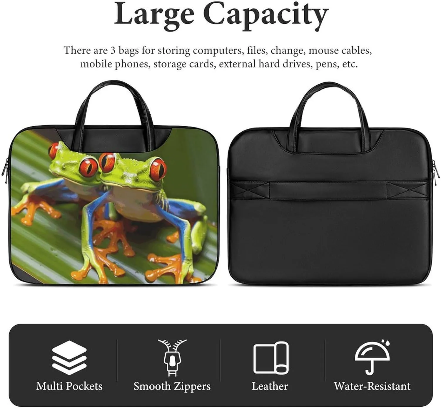 Laptop Shoulder Bag 16.5 Inch Laptop Bag North American Bald Eagle Computer Bag Messenger Bag for Men Women