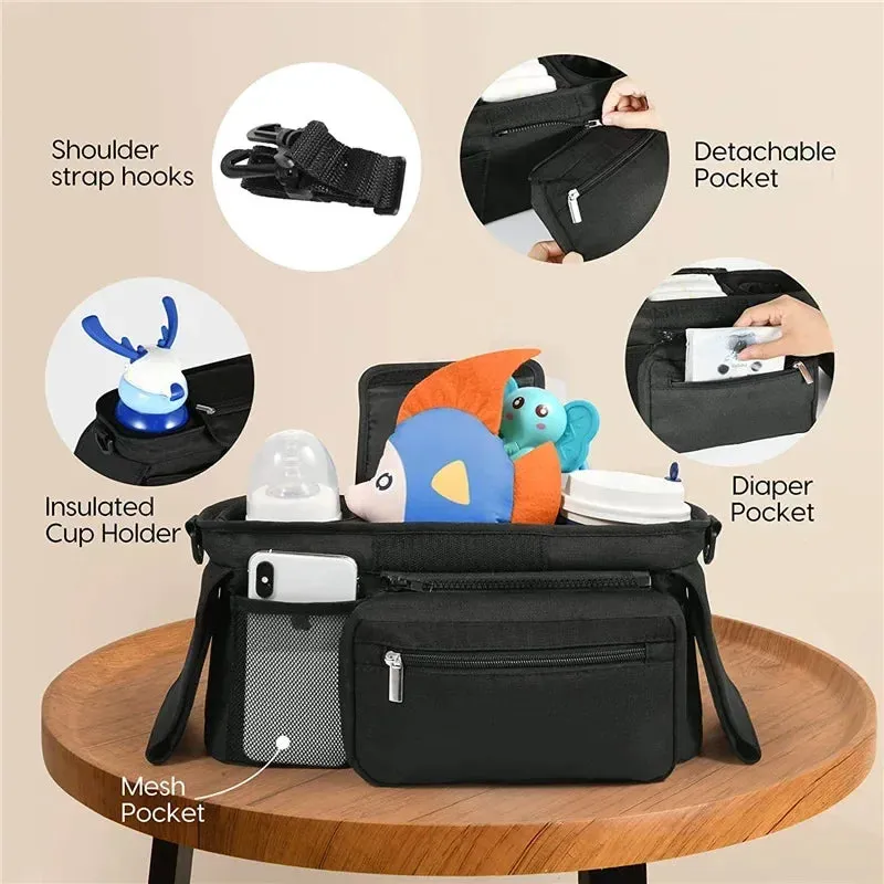 Large Capacity Baby Stroller Organizer Bag