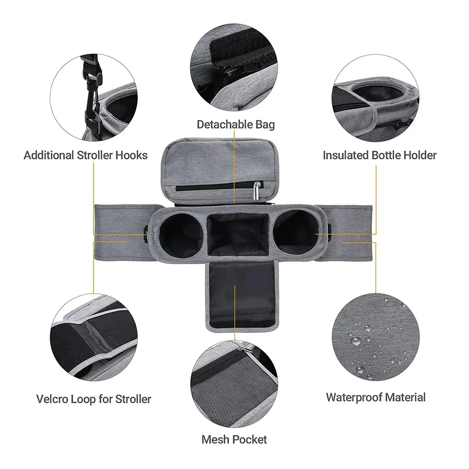 Large Capacity Baby Stroller Organizer Bag