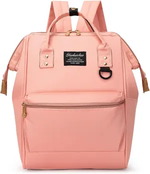 Large Capacity Outdoor Backpack With Contrasting Colors For Mother, Baby, And Mommy Bags(Pink)