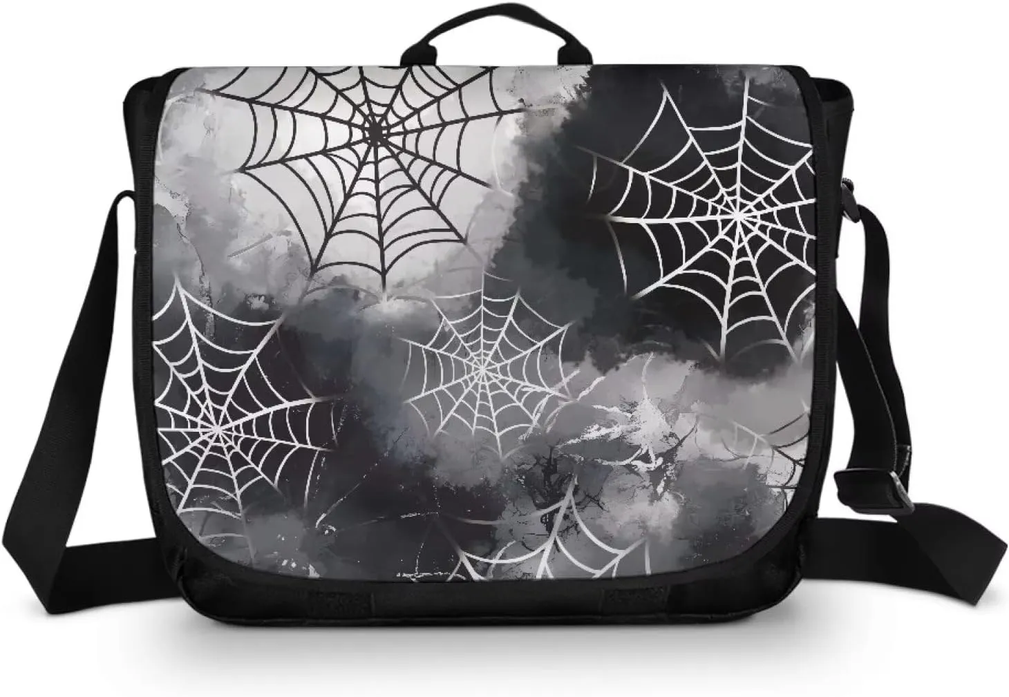 Large Flapover Bag, Messenger bag with Adjustable Shoulder Strap Crossbody Bag Multi-Pocket Messenger Bag