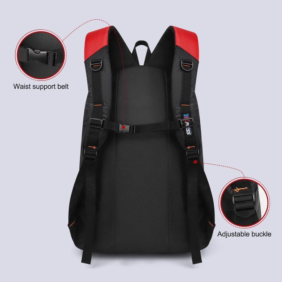 Large Travel Backpack,Carrt on Bussiness Backpack Waterproof Expandable Airplane Approved Weekender Bag for Man Women Red