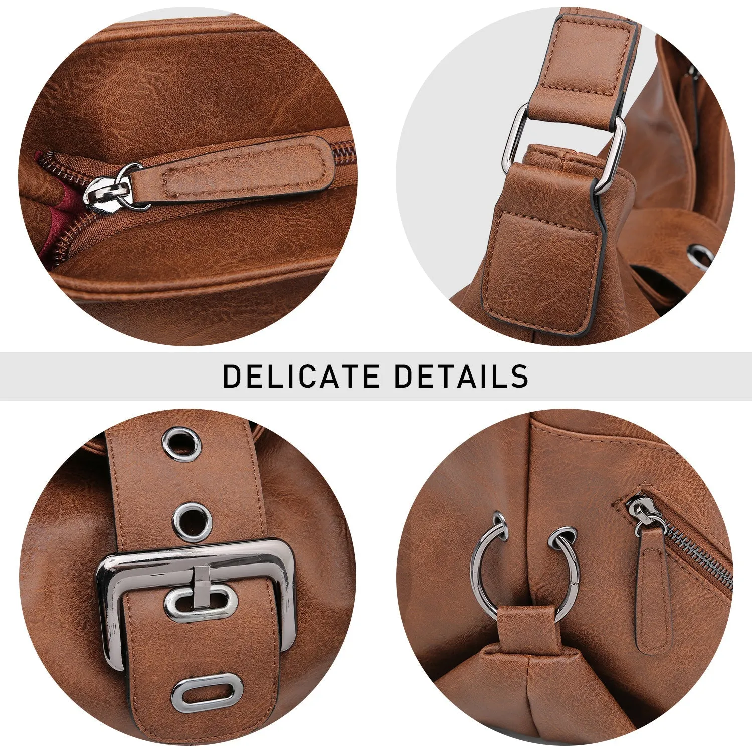 Large Women Hobo Purse Shoulder Bag Ladies Buckle Handbags