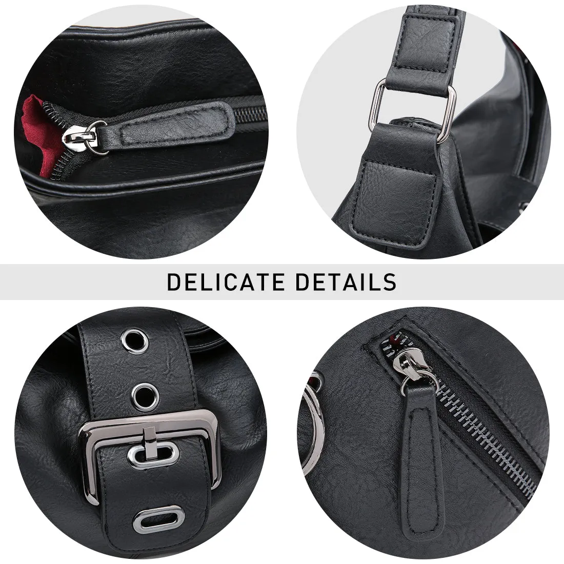 Large Women Hobo Purse Shoulder Bag Ladies Buckle Handbags