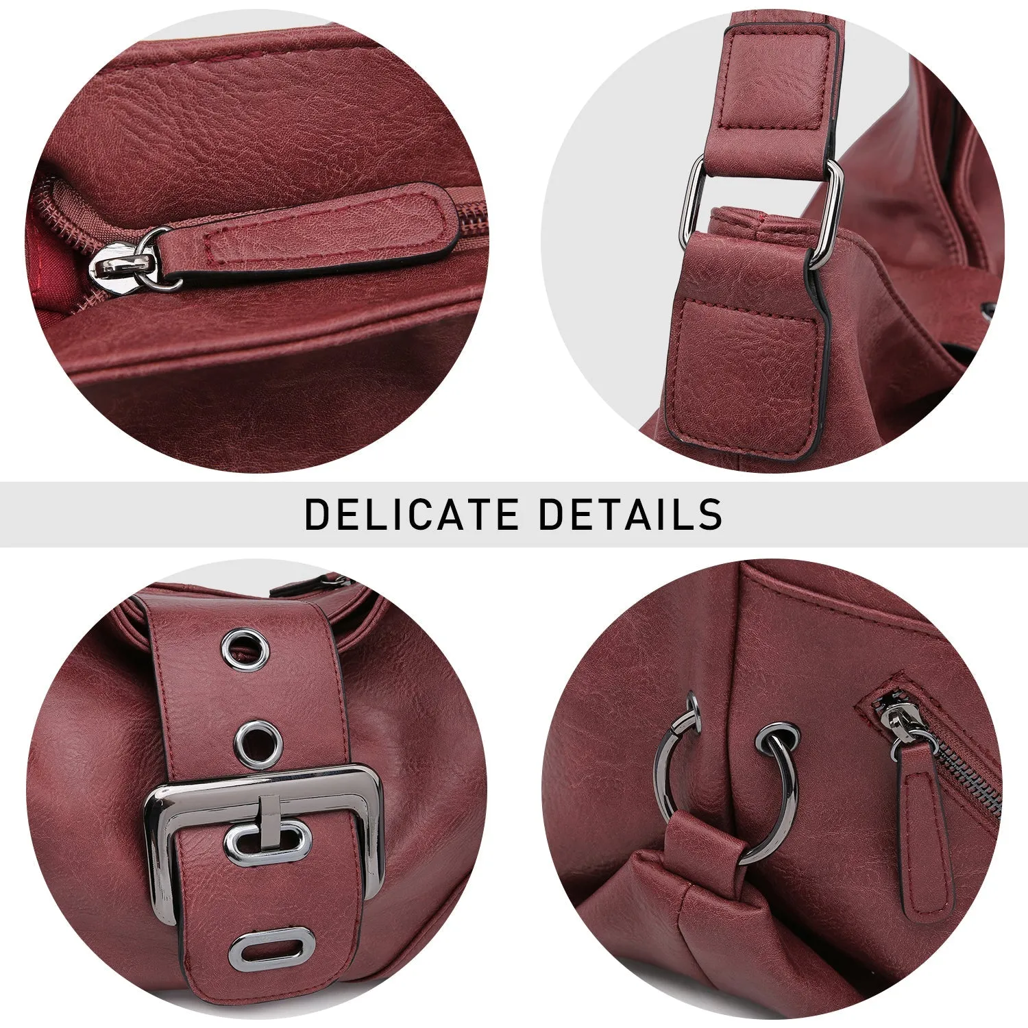 Large Women Hobo Purse Shoulder Bag Ladies Buckle Handbags