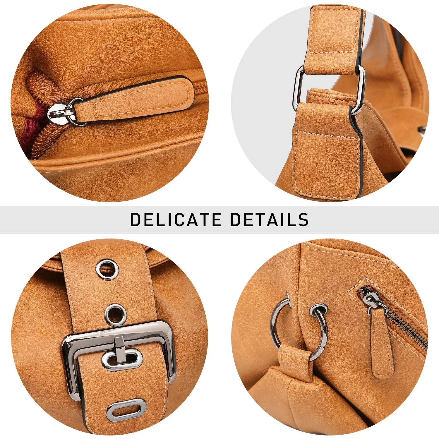 Large Women Hobo Purse Shoulder Bag Ladies Buckle Handbags