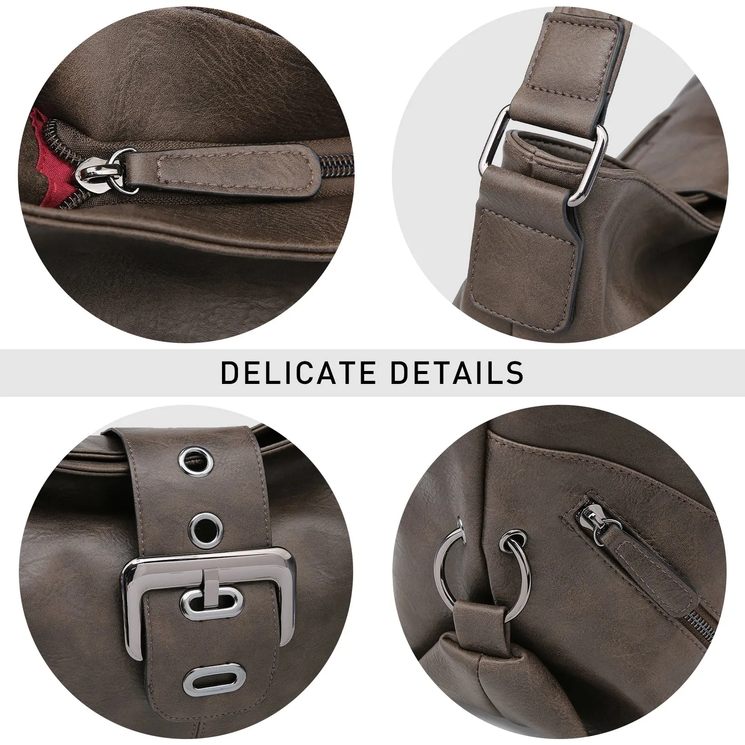 Large Women Hobo Purse Shoulder Bag Ladies Buckle Handbags