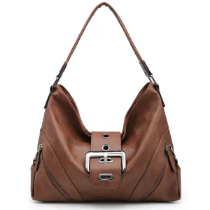 Large Women Hobo Purse Shoulder Bag Ladies Buckle Handbags