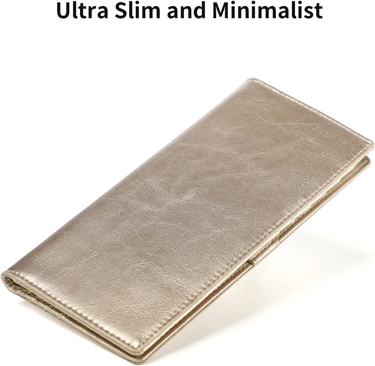 Lavemi Ultra Slim Thin Leather Women Wallet RFID Blocking Credit Card Holder Bifold Long Ladies Billfold