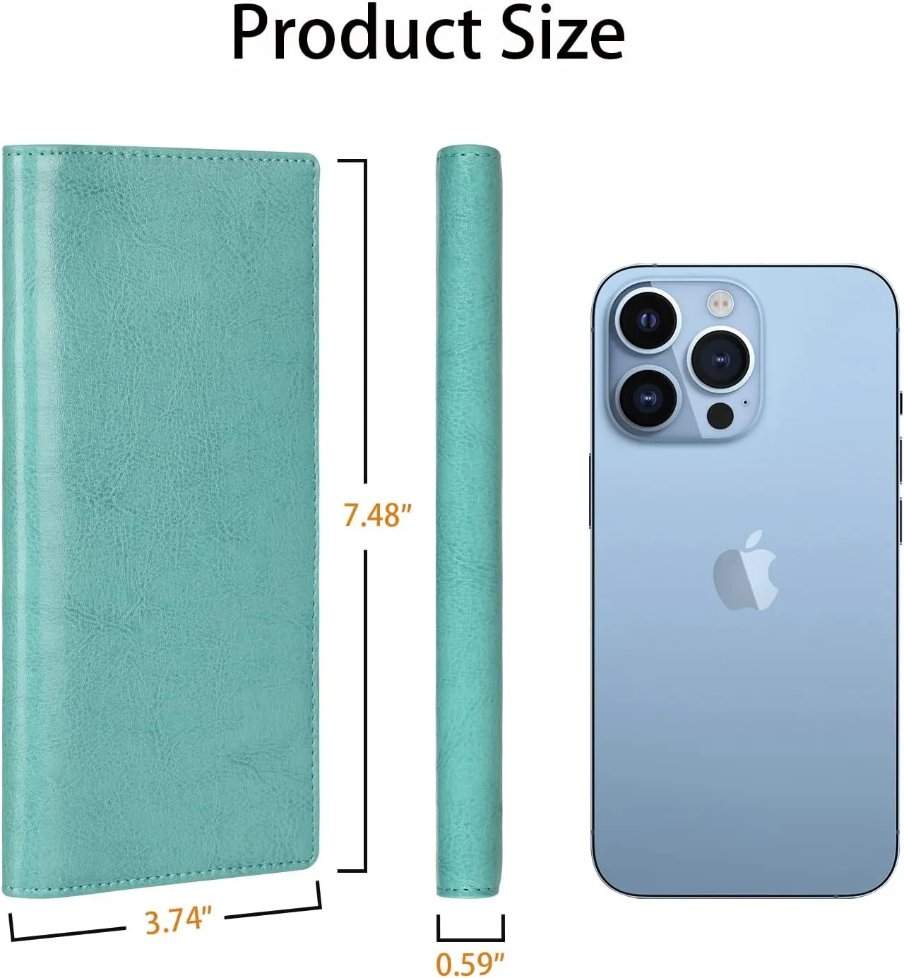Lavemi Ultra Slim Thin Leather Women Wallet RFID Blocking Credit Card Holder Bifold Long Ladies Billfold