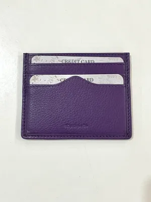 Leather Card Holder Grape