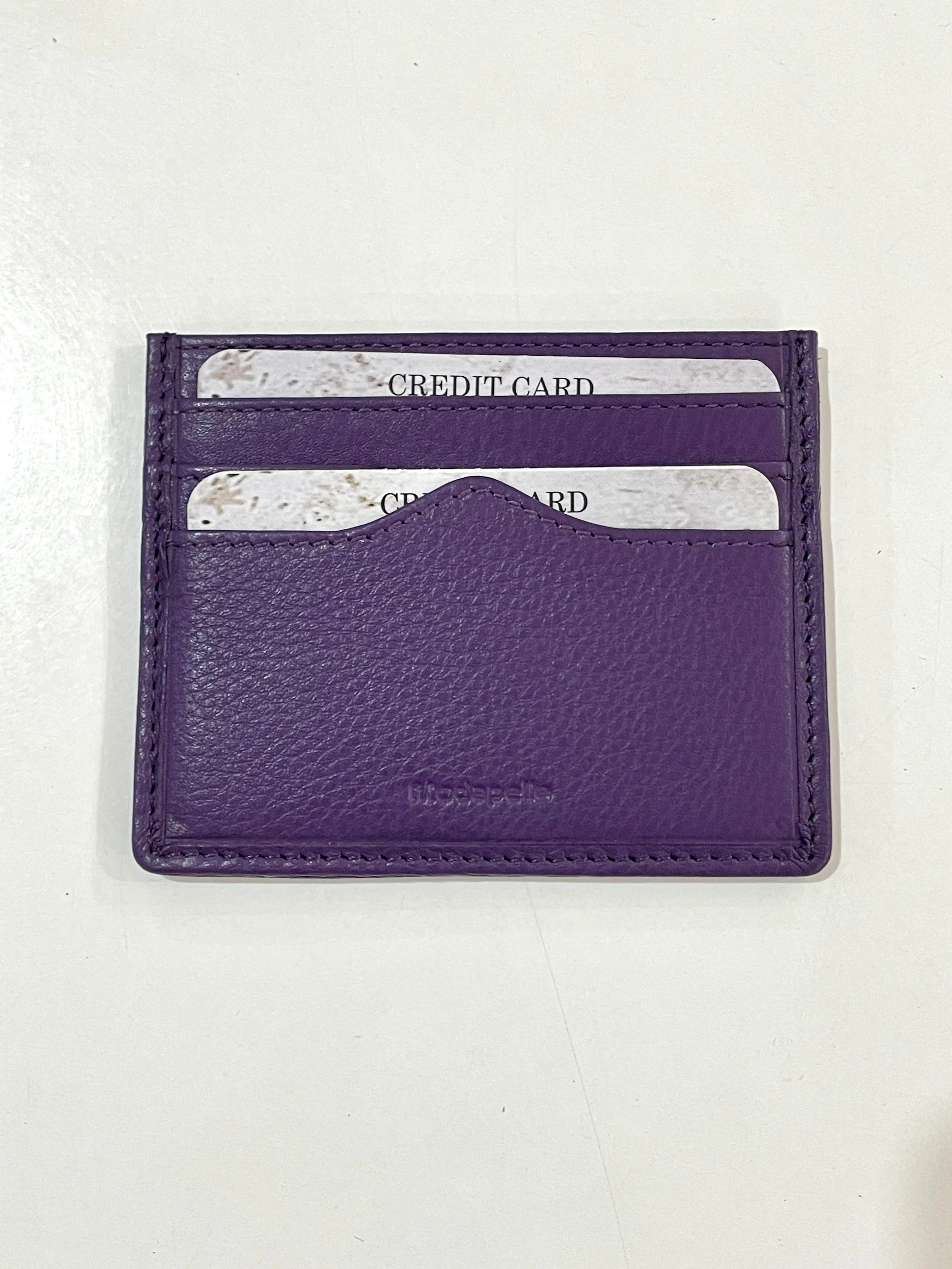 Leather Card Holder Grape