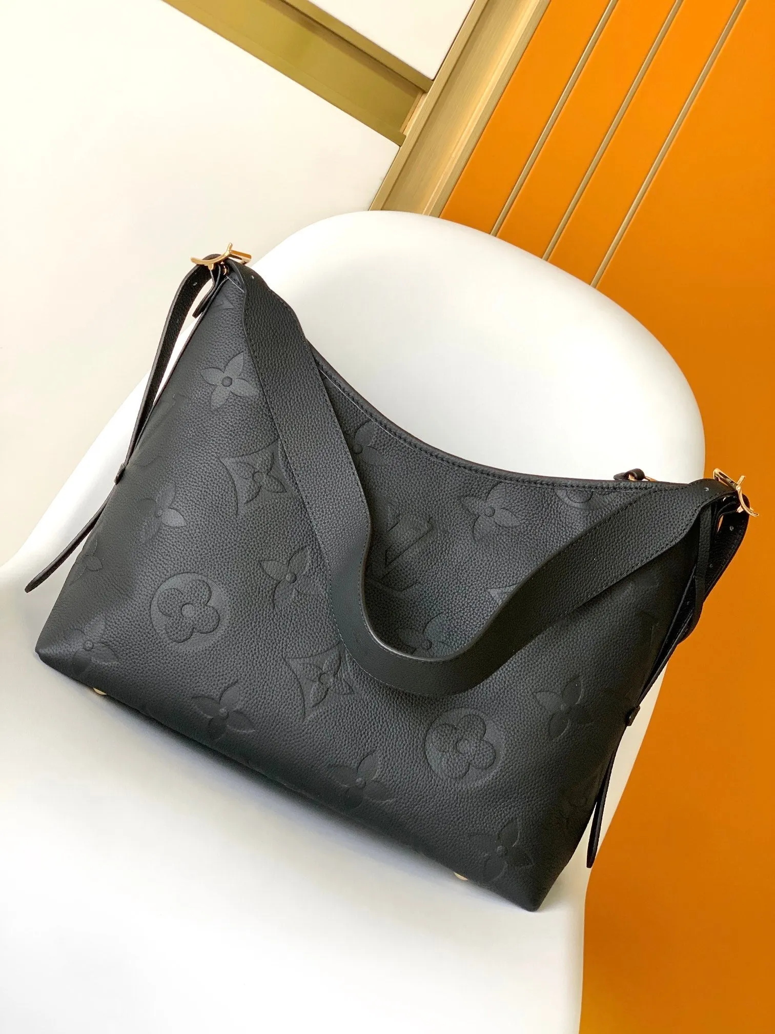 LEATHER CARRYALL Louis MM 39 MONOGRAM GRAINED Vuitton Spring deal Service-focused BLACK COWHIDE