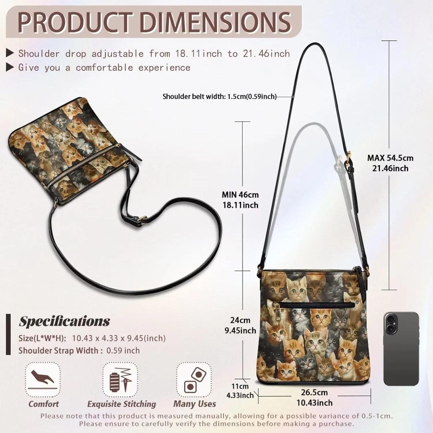 Leather Crossbody Hobo Purses for Women, Ladies Shoulder Bags Handbags Sling Messenger Bag