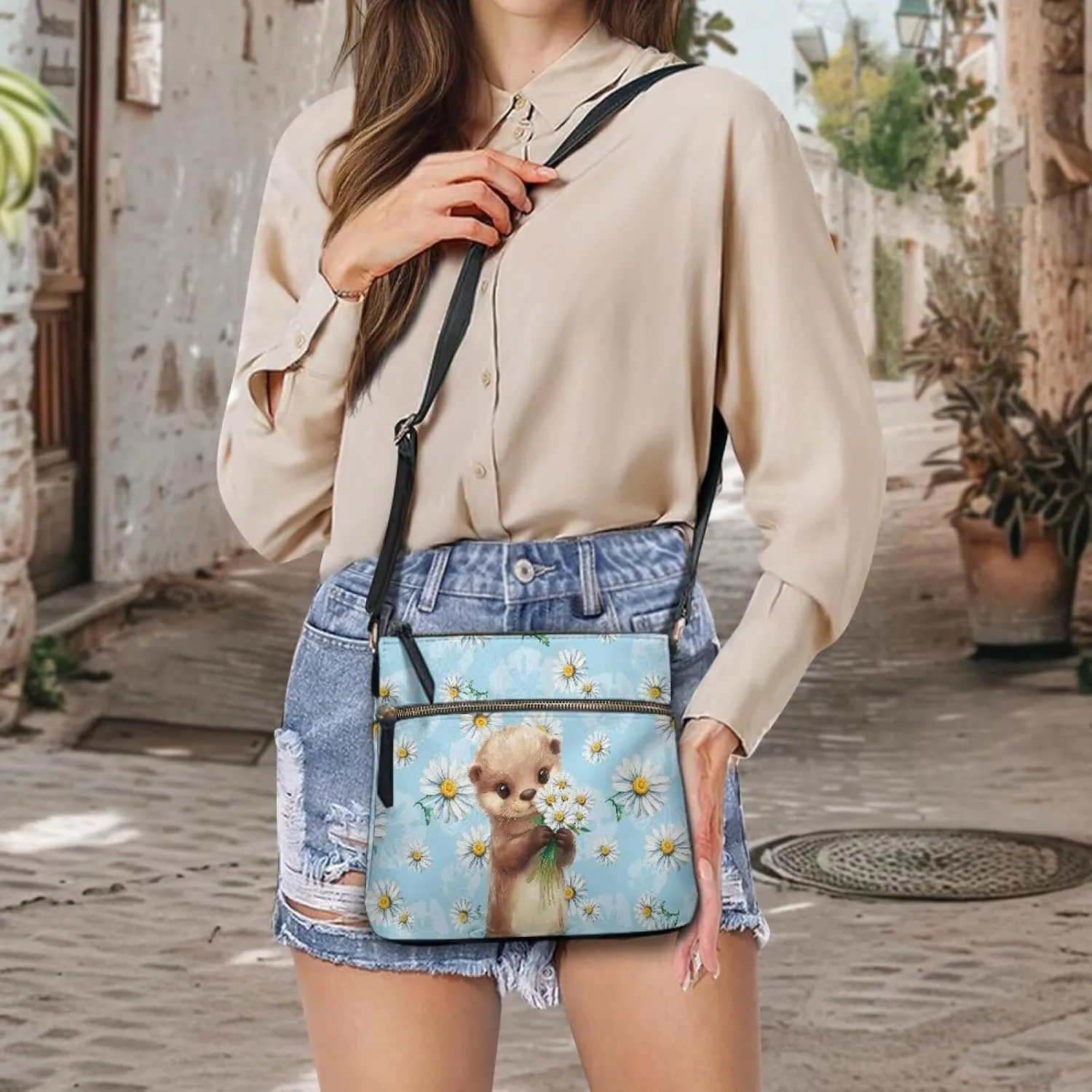 Leather Shoulder Bag for Women Large Crossbody Handbag Sling Hobo Bag with Adjustable Strap for Business Dating