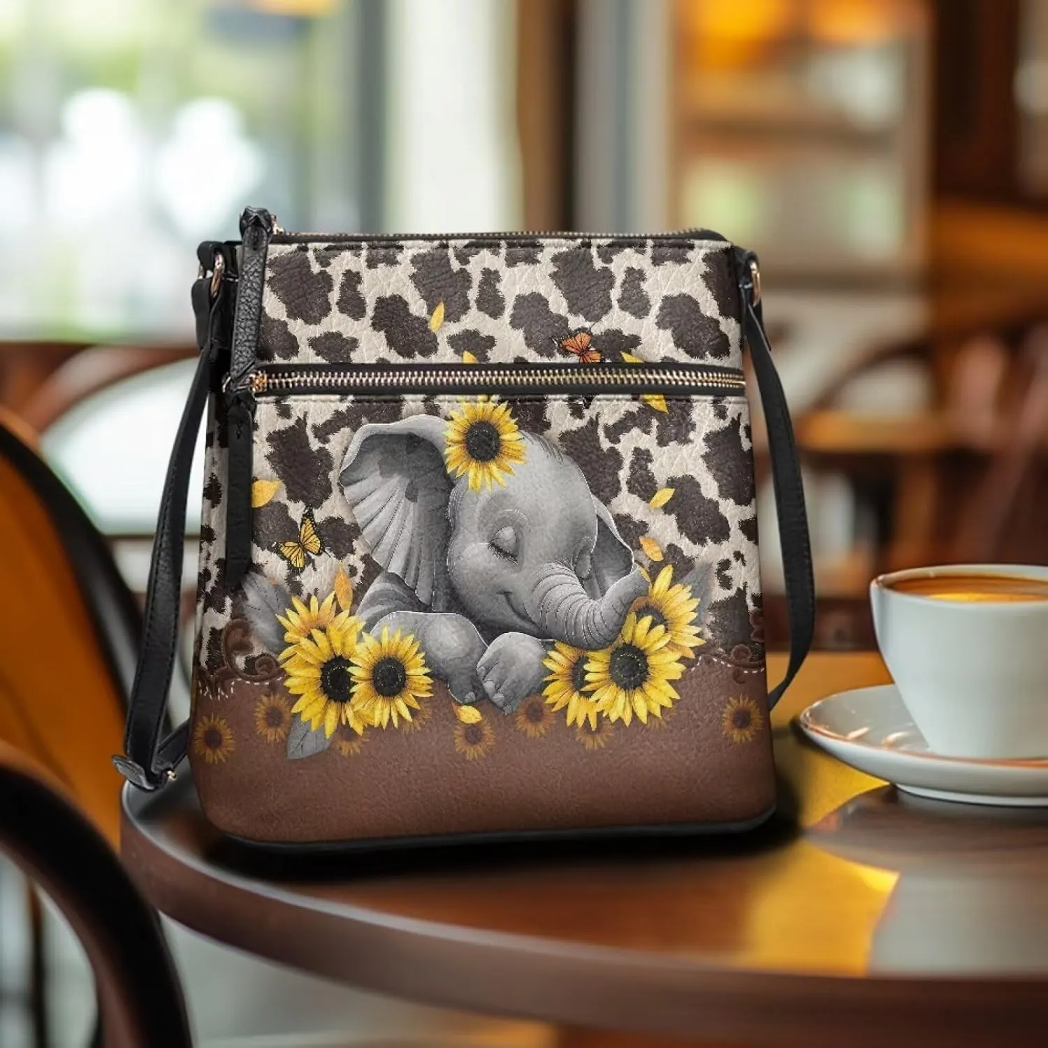 Leather Women Crossbody Hobo Bag Satchel Purse Handbag with Adjustable Shoulder Strap and Zipper Pockets