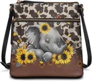 Leather Women Crossbody Hobo Bag Satchel Purse Handbag with Adjustable Shoulder Strap and Zipper Pockets